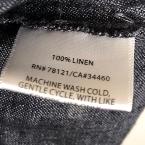 Eileen Fisher Linen Chambray Gray Shirt Dress - Picture 8 of 8